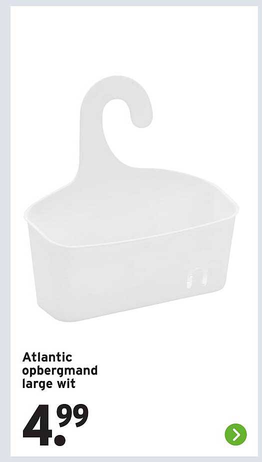 Atlantic opbergmand large wit