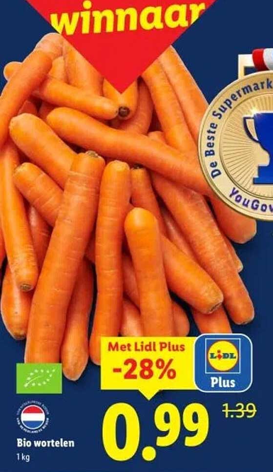 Bio wortelen 1 kg