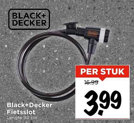 Black+Decker Fietsslot Lengte 90 cm