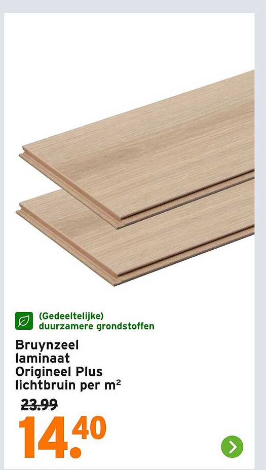 Bruynzeel laminaat Origineel Plus lichtbruin per m²