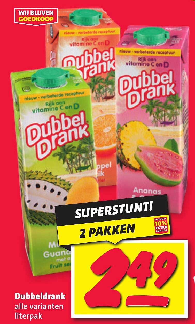 DubbelDrank alle varianten literpak
