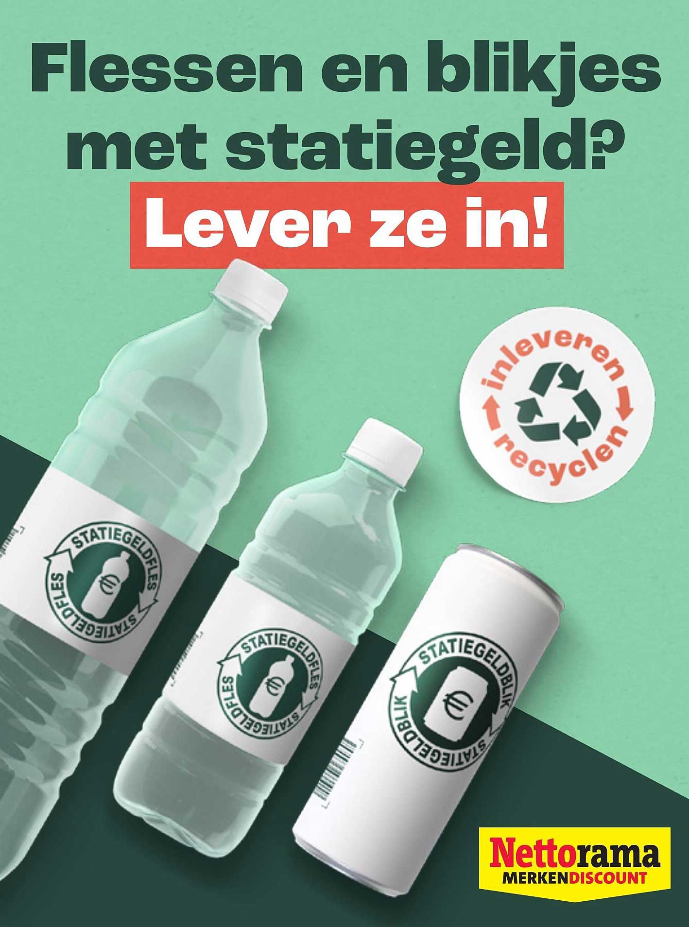 Flessen en blikjes met statiegeld? Lever ze in!