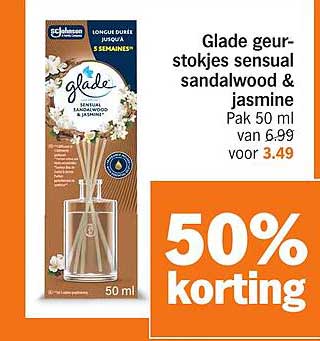 Glade geurstokjes sensual sandalwood & jasmine