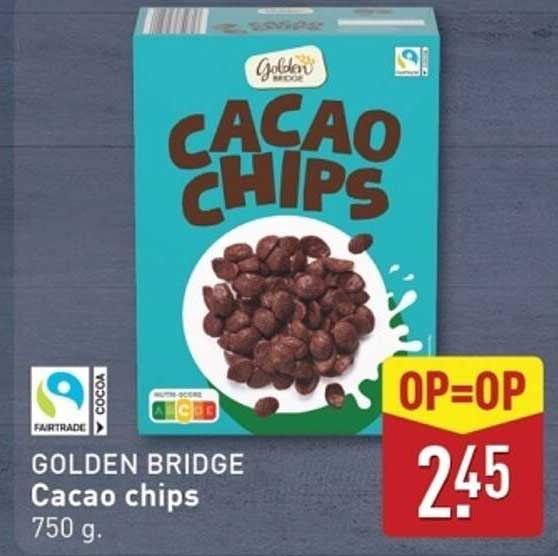 GOLDEN BRIDGE Cacao chips 750 g
