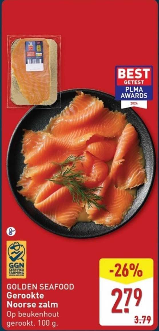 GOLDEN SEAFOOD Gerookte Noorse zalm