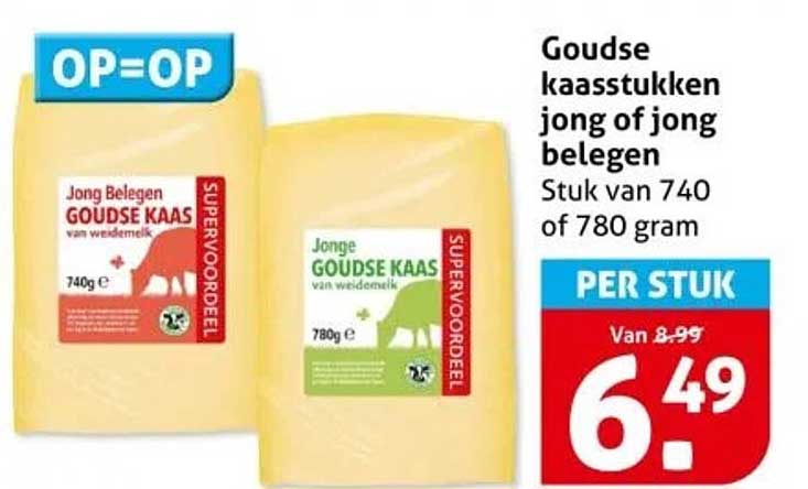 Goudse kaasstukken jong of jong belegen