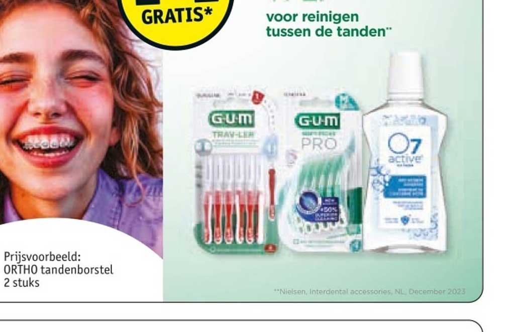 GUM Trav-Ler interdentale borstels en O7 active mondspoeling