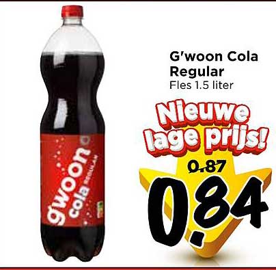 G'woon Cola Regular Fles 1.5 liter