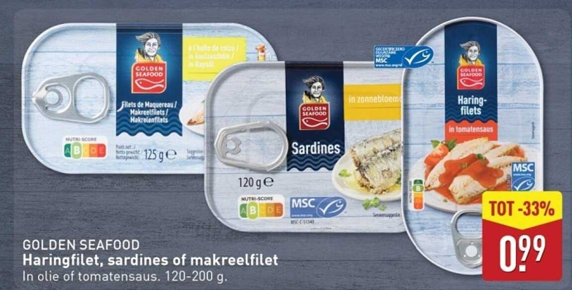 Haringfilet, sardines of makreelfilet