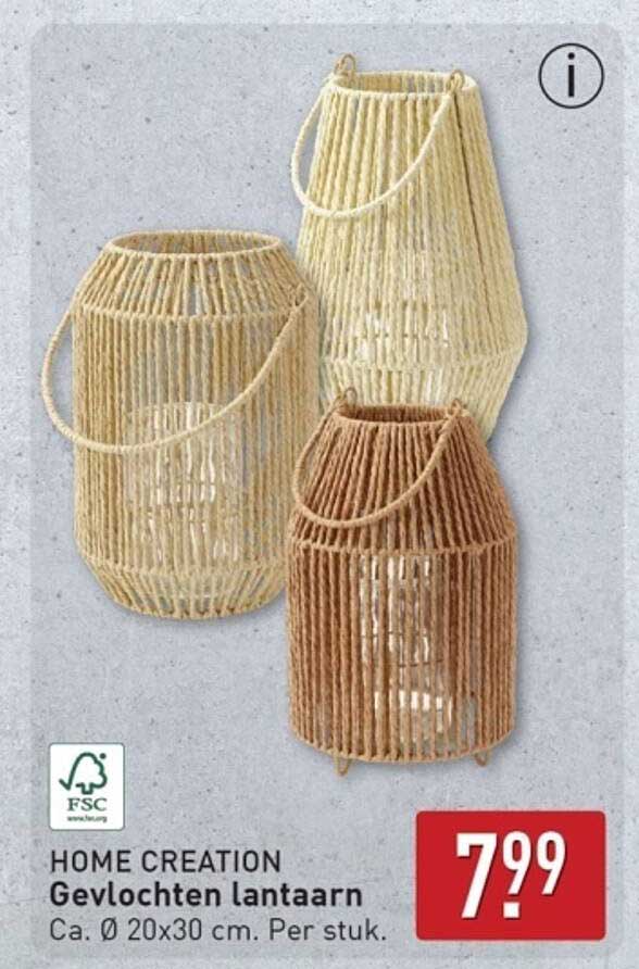 HOME CREATION Gevlochten lantaarn