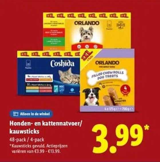 Honden- en kattenvoer/ kauwsticks
