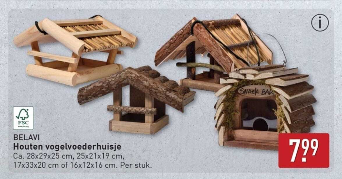 Houten vogelvoederhuisje