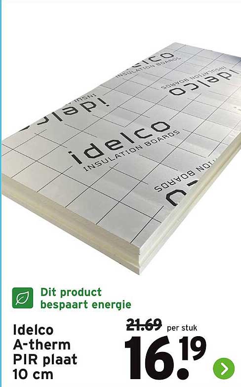 Idelco A-therm PIR plaat 10 cm
