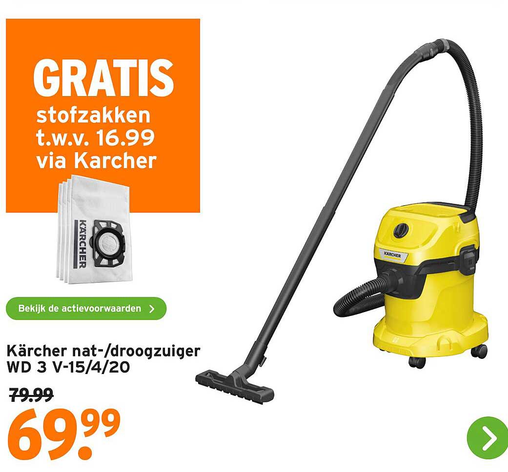 Kärcher nat-/droogzuiger WD 3 V-15/4/20