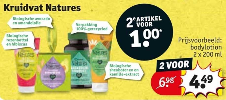 Kruidvat Natures - 2 artikelen voor 4,49