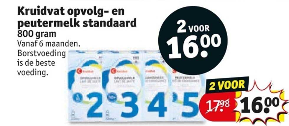 Kruidvat opvlog- en peutermelk standaard 800 gram