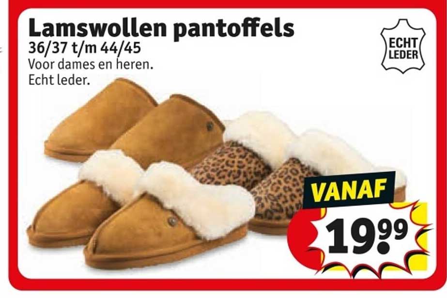 Lamswollen pantoffels