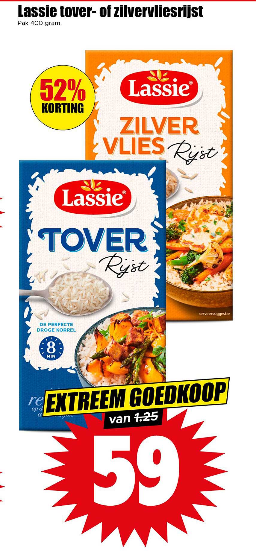 Lassie tover- of zilvervliesrijst