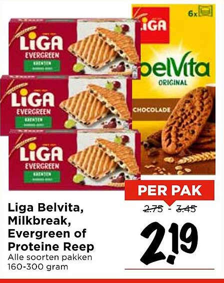 Liga Belvita, Milkbreak, Evergreen of Proteïne Reep