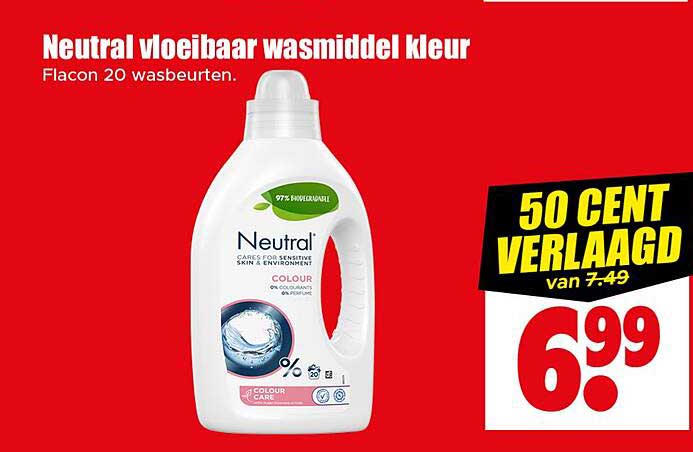 Neutral vloeibaar wasmiddel kleur