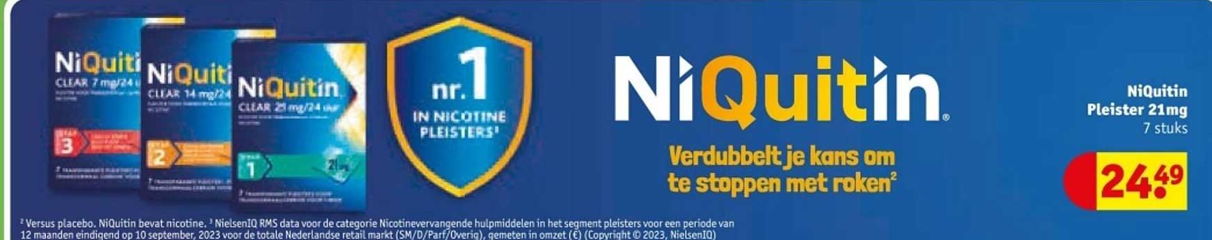 NiQuitin Pleister 21mg (7 stuks)