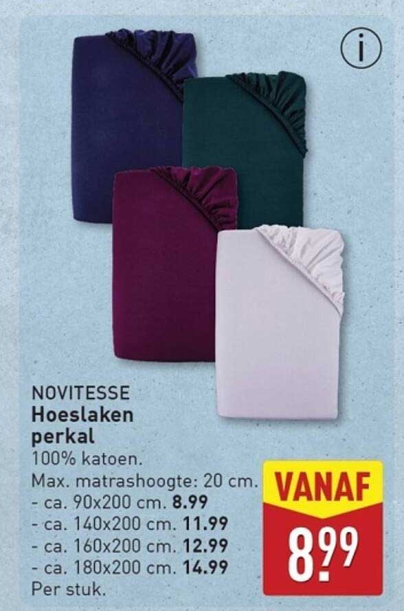 NOVITESSE Hoeslaken perkal