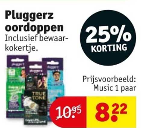 Pluggerz oordoppen Inclusief bewaarkokertje.