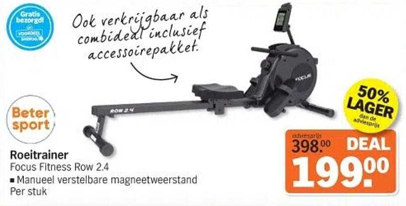 Roeitrainer Focus Fitness Row 2.4