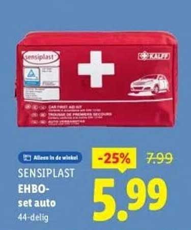 SENSIPLAST EHBO-set auto 44-delig