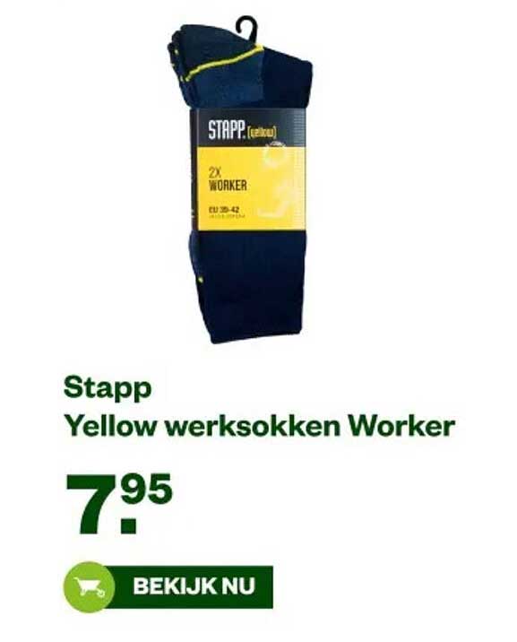Stapp Yellow werksokken Worker
