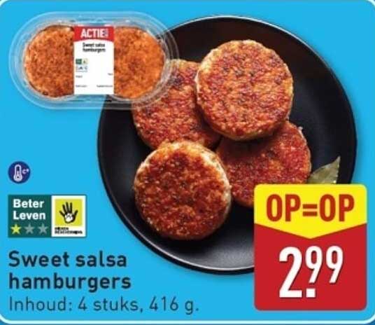 Sweet salsa hamburgers
