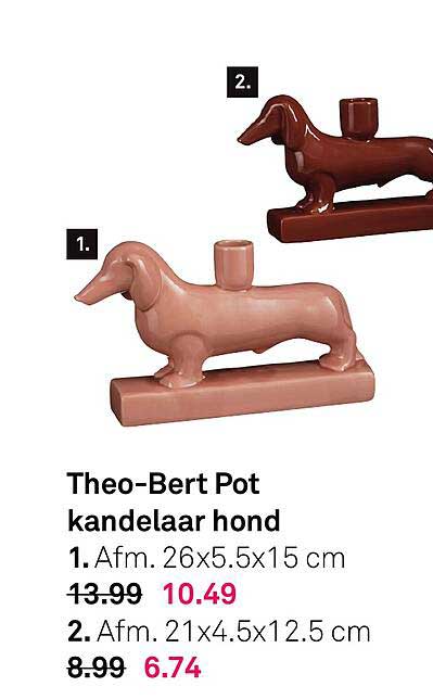 Theo-Bert Pot kandelaar hond