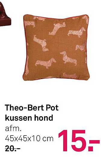 Theo-Bert Pot kussen hond