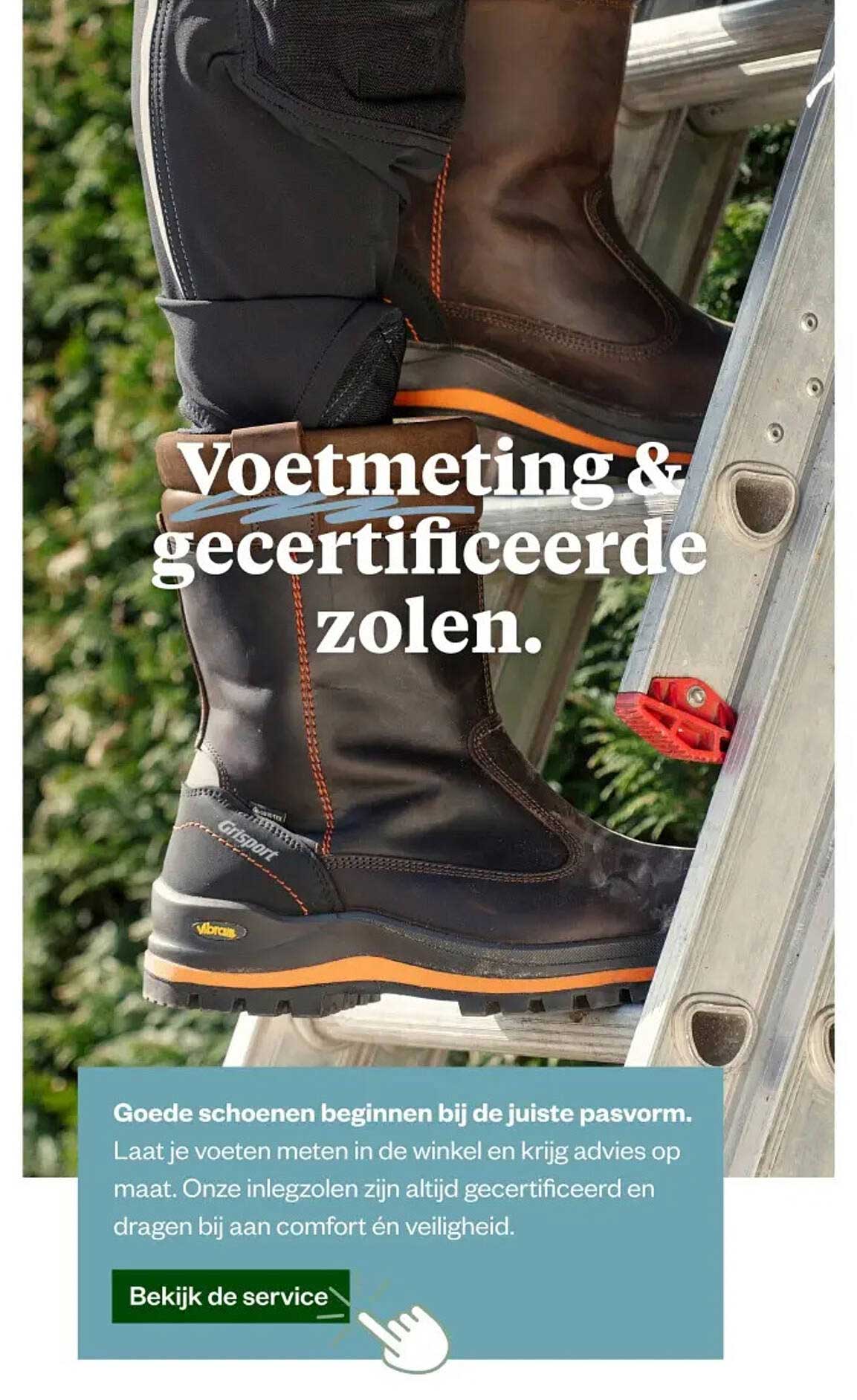 Voetmeting & gecertificeerde zolen.