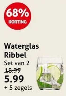 Waterglas Ribbel