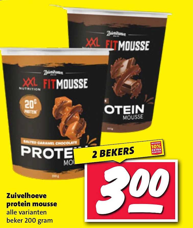 Zuivelhoeve protein mousse alle varianten beker 200 gram