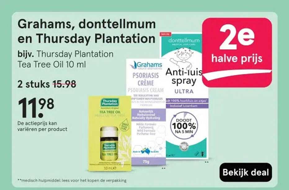 Grahams, Donttellmum En Thursday Plantation Bijv. Thursday Plantation ...