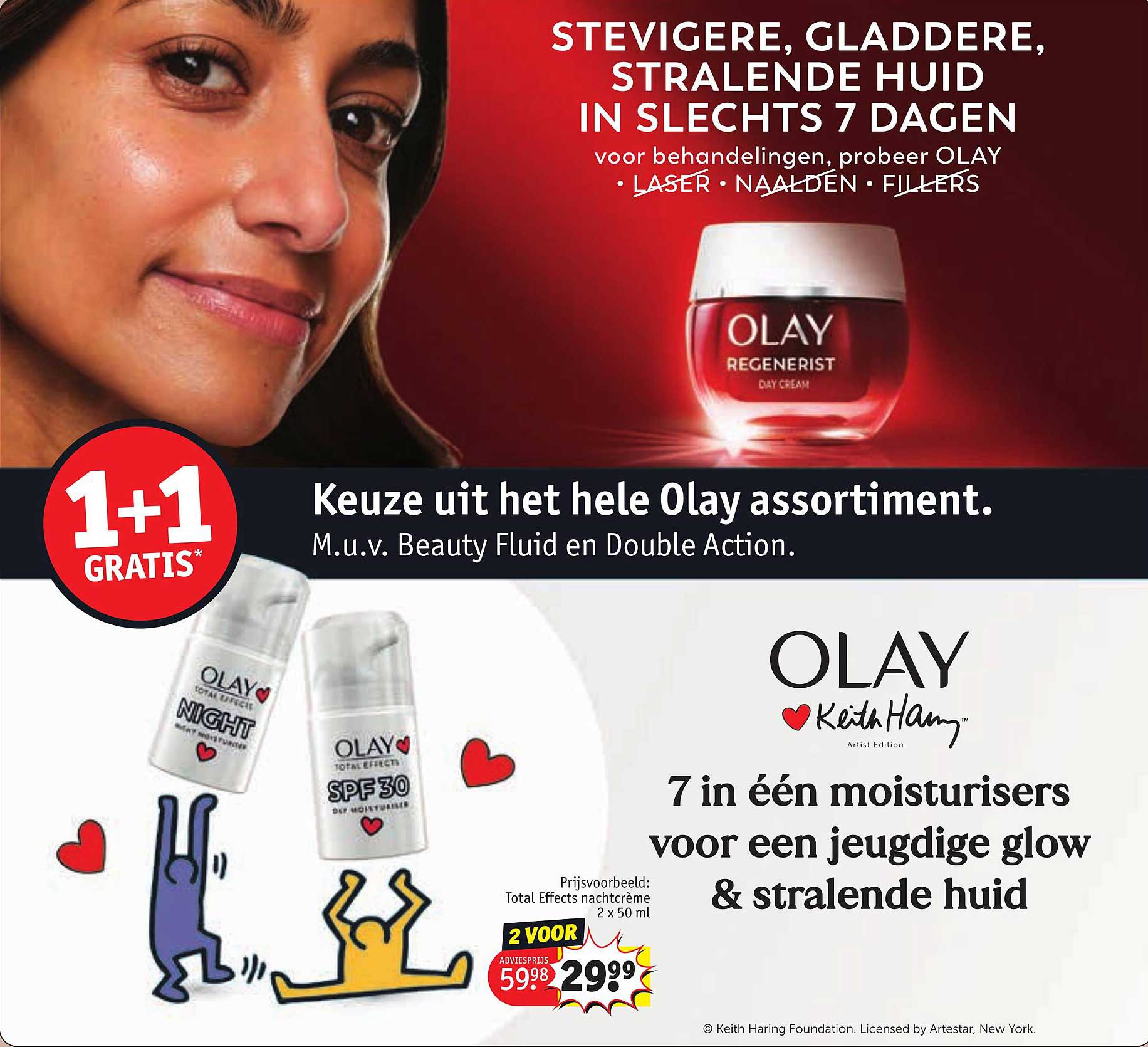 1+1 GRATIS OLAY assortiment