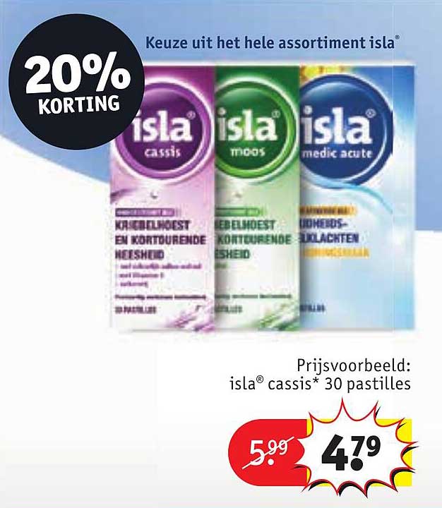 20% KORTING op het hele assortiment isla®