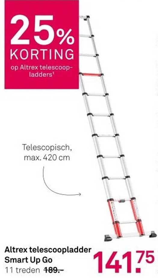 25% KORTING op Altrex telescopladders
