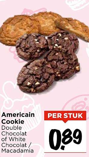 Americain Cookie Double Chocolat of White Chocolat / Macadamia