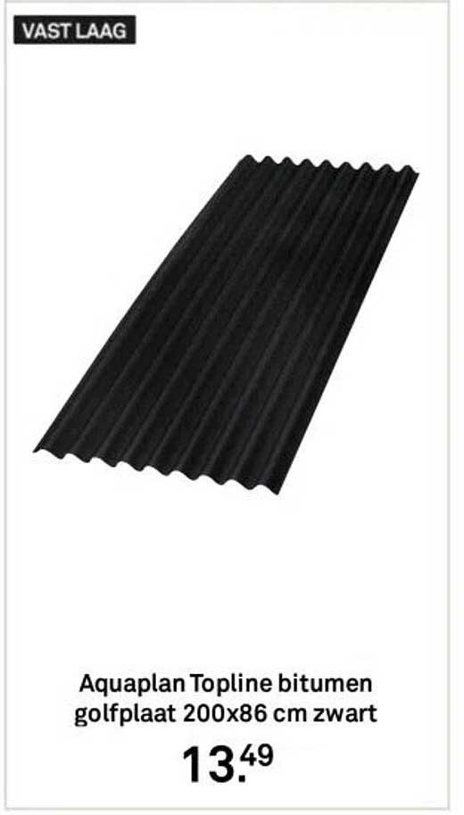 Aquaplan Topline bitumen golfplaat 200x86 cm zwart