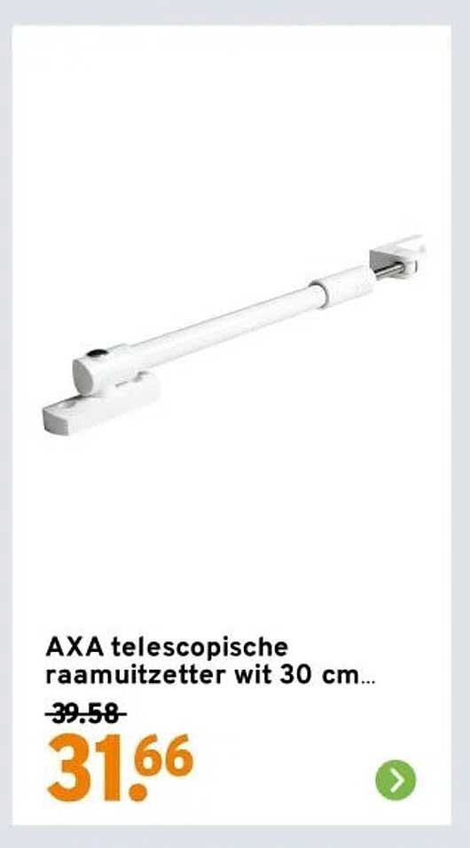 AXA telescopische raamuitzetter wit 30 cm