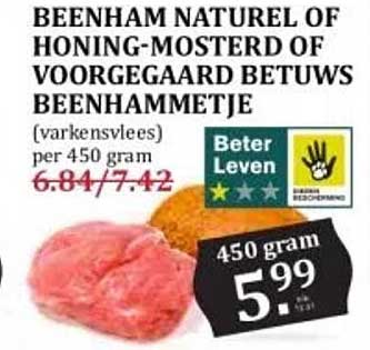 BEENHAM NATUURL OF HONING-MOSTERD OF VOORGEGAARD BETUWS BEENHAMMETJE