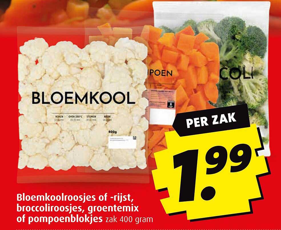 Bloemkoolroosjes Of -Rijst, Broccoliroosjes, Groentemix Of ...