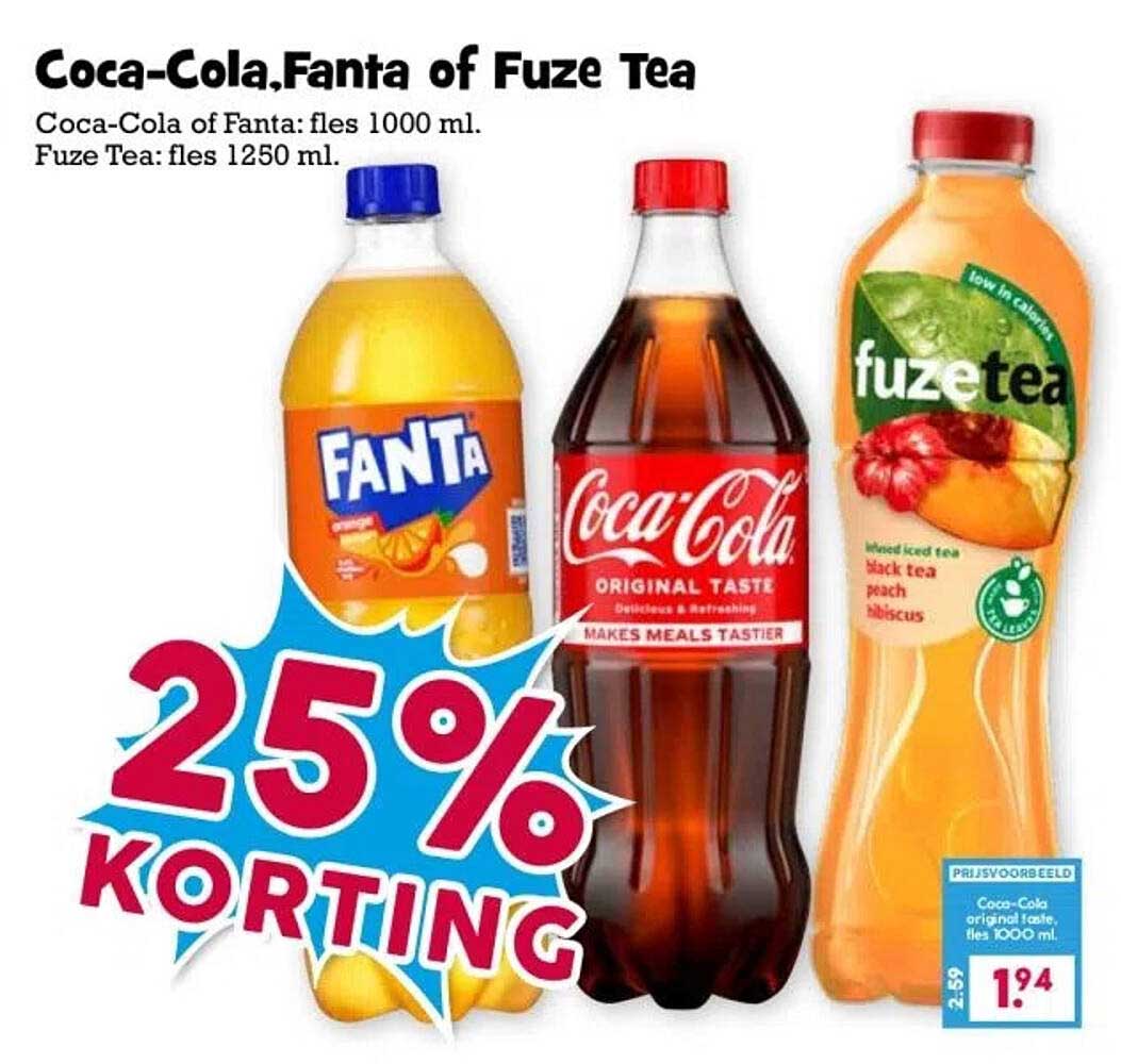 Coca-Cola, Fanta of Fuze Tea