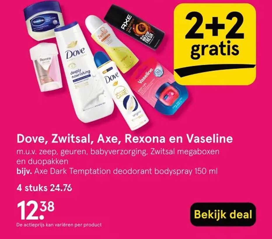 Dove, Zwitsal, Axe, Rexona en Vaseline