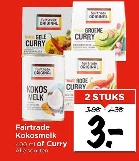 Fairtrade Kokosmelk 400 ml of Curry