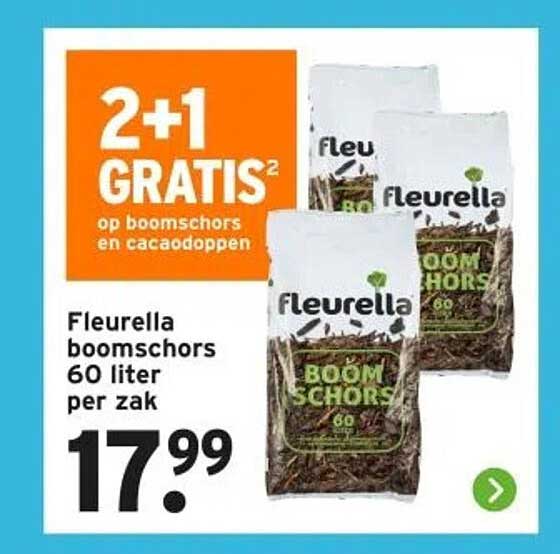 Fleurella boomschors 60 liter per zak
