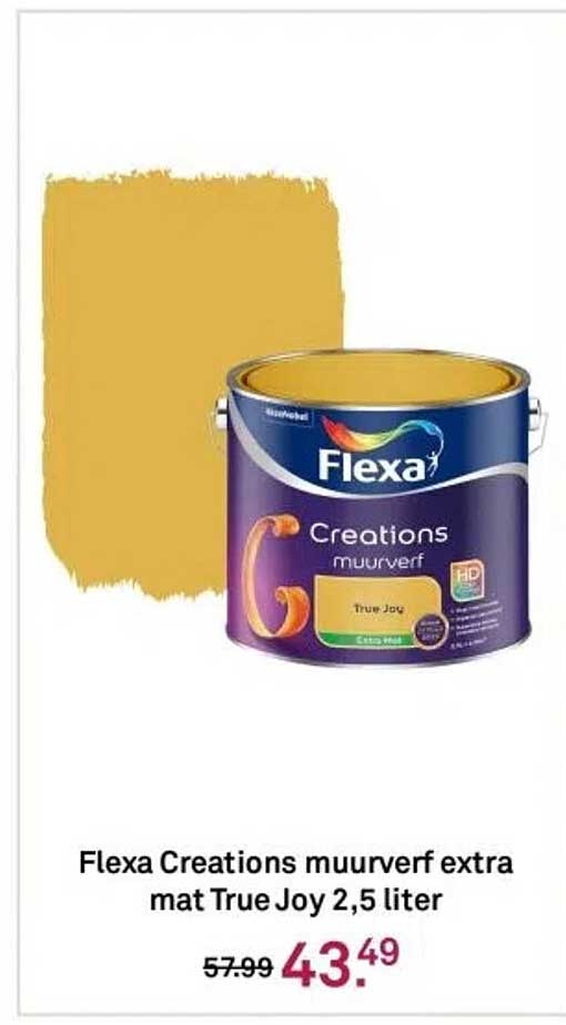 Flexa Creations muurverf extra mat True Joy 2,5 liter
